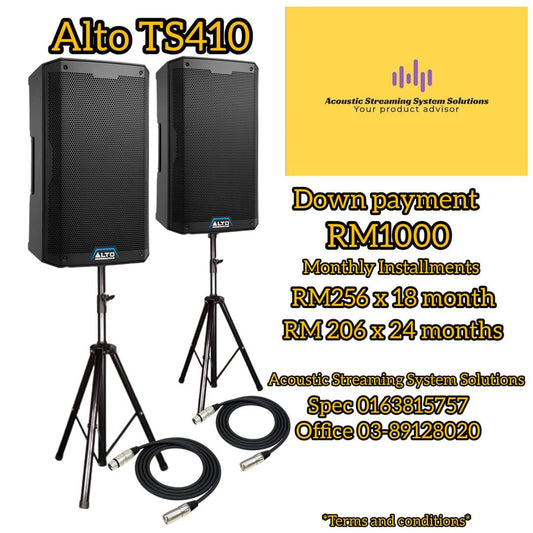 Alto 410 2000-WATT 10-INCH 2-WAY POWERED LOUDSPEAKER WITH BLUETOOTH®, DSP & APP CONTROL