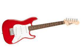 Squier Stratocaster Hardtail Electric Guitar, Laurel FB, Red